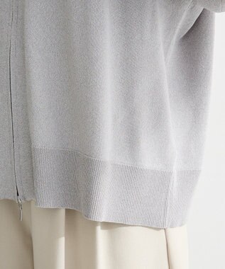 Green Parks ＶネックＺＩＰカーディガン Gray Mixture