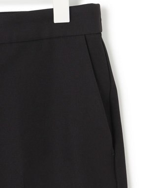 ICB 【洗える】トリアセドライストレッチ クロップドパンツ ブラック系