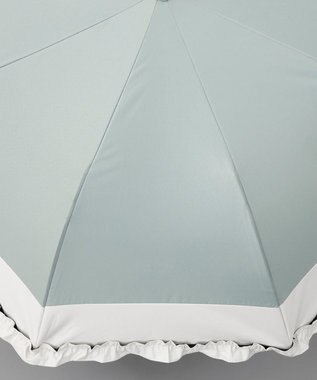 AURORA Beaurance （ビューランス）バイカラーフリル晴雨兼用パラソル（折りたたみ傘） ミントグリーン