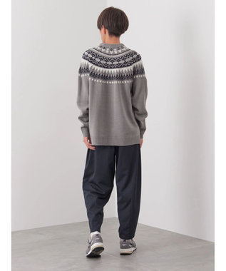 CRAFT STANDARD BOUTIQUE 【男女兼用】求心柄クルーネックニット Gray Mixture