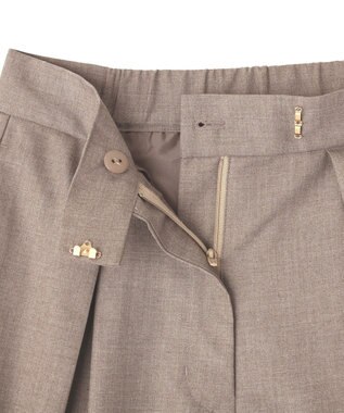 CRAFT STANDARD BOUTIQUE ＜セレモニー＞フロントタックカーブパンツ Beige Mixture