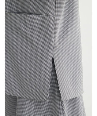 Green Parks きれいシルエット千鳥柄ジレ Hounds Tooth