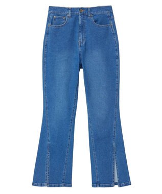 Green Parks ・ＳＵＧＡＲ　ＳＰＯＯＮ　デニムスリットフレアパンツ Indigo