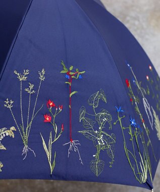 取寄新品 高級晴雨兼用 長傘 富岡シルク100％ドーム型小花刺繍 雨傘 日傘 日本製 傘