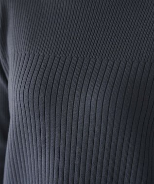 Tiaclasse 【安田美沙子さん着用・新色・XSサイズ追加】リブ切替ニットワンピース チャコールグレー