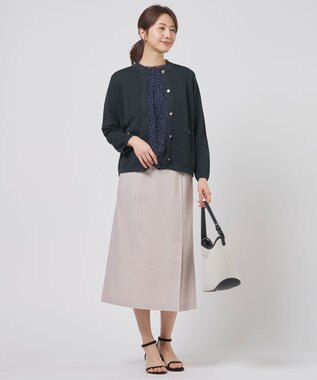 J.PRESS LADIES Paper Blend Summer ニット ジャケット ネイビー系