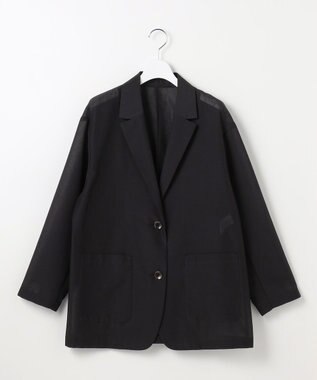 自由区 シアーボイルテーラード ジャケット ブラック