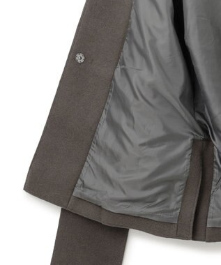 J.PRESS YORK STREET 【WOMEN】NEEDLE JERSEY マフラー付コート グレー系