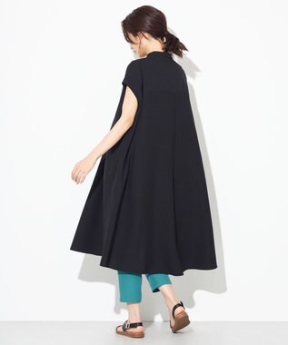 ANY 【洗える】バンドカラーとろみ ワンピース ブラック