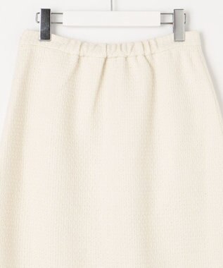 Feroux 【洗える】BOXタックミドル丈 スカート アイボリー系