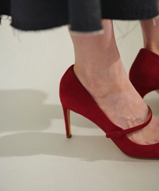 GRACE CONTINENTAL Rupert Sandersonスエードヒール レッド