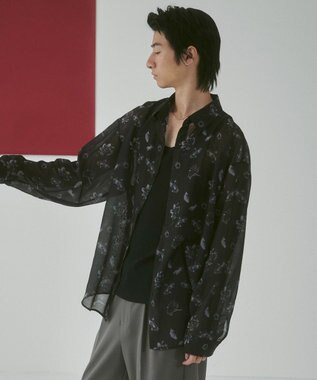 WEGO シアーパターンBIGシャツ（LS） 柄1