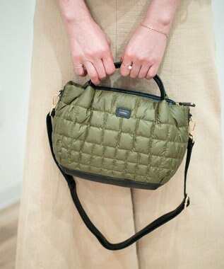 style code 【PADMA/パドマ】レザー x ナイロンキルティング ミニボストン ショルダーバッグ