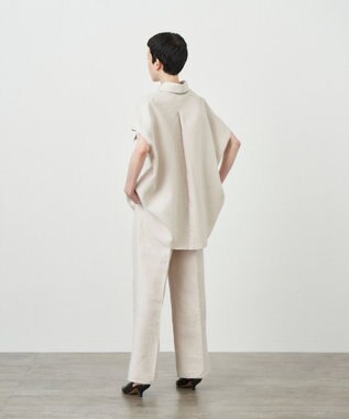 ATON LINEN WEATHER | タックパンツ WARM WHITE
