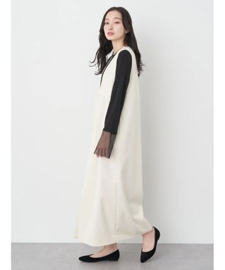 earth music&ecology ジップジレワンピース Ivory