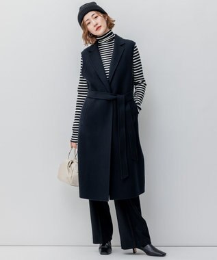 23区 ピュアカシミヤ ニット帽 ブラック系