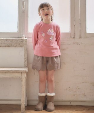 ANY KIDS 【らくっトレーナー】裏毛 プリンセスデザイン トレーナー ピンク