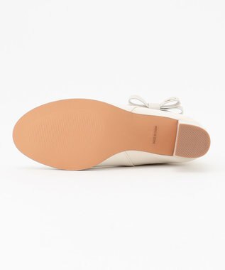 TOCCA RIBBON SIDEGORE BOOTS リボンが外せる2WAYブーツ アイボリー系