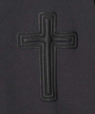 WEGO 【裏起毛/セットアップ対応】グラフィック裏起毛ZIPビッグパーカー グレー