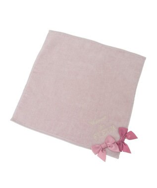 Maison de FLEUR バイカラーリボンタオルハンカチ Pink