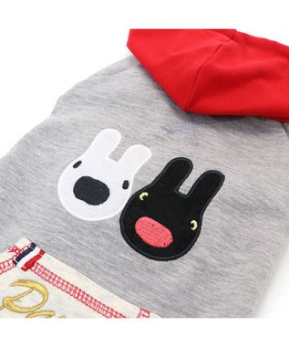 PET PARADISE リサとガスパール マフポケット パーカー  小型犬 グレー