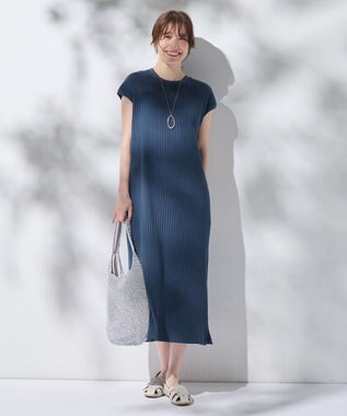 【洗濯機可/接触冷感/UVカット】汗ジミ防止テレコワンピース