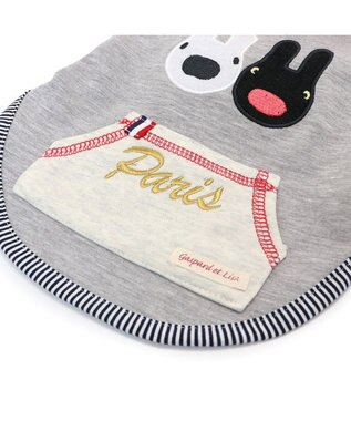 PET PARADISE リサとガスパール マフポケット パーカー  小型犬 グレー