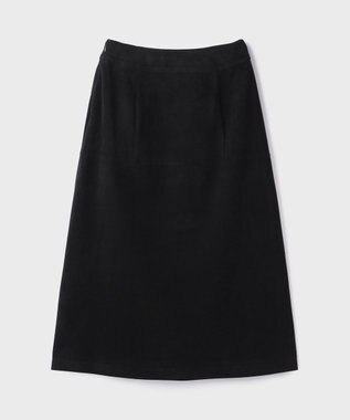 GRACE CONTINENTAL フェイクスウェードフレアスカート ブラック