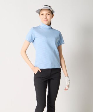 FILA GOLF／marie claire 【Marie claire sports】モックネックシャツ ブルー