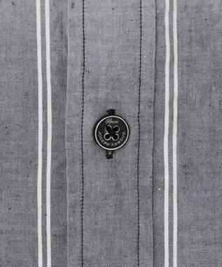 JOSEPH ABBOUD MOUNTAIN 【SPACE／UNISEX】JOE COTTONワイドストライプ シャツ ネイビー系2