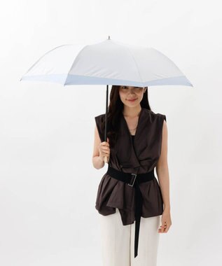 AURORA 【 BLAO（ブラオ）】サマーシールド 変形切継ぎ晴雨兼用傘(折りたたみ傘) シルバーグレー