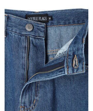 Green Parks ・Ｄｏｕｂｌｅ　Ｆｌａｇｓ　チョウチョ刺繍フレアデニム Light Indigo