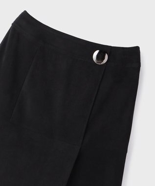 GRACE CONTINENTAL フェイクスウェードフレアスカート ブラック