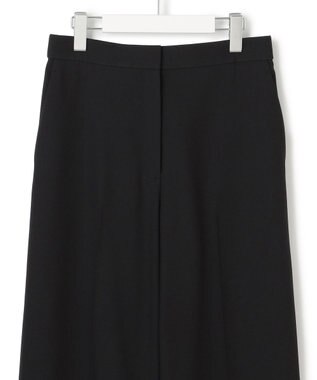 ICB 【洗える】 トリアセボディシェルピーチ ワイドパンツ ブラック系