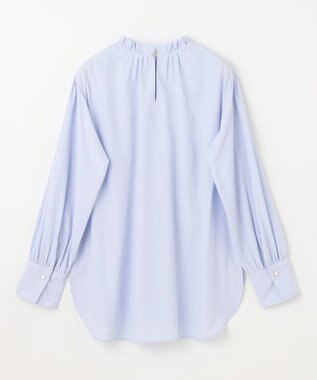 ANY 【手洗い可能/抗菌防臭/UVカット/速乾】フリルモックブラウス ライトブルー