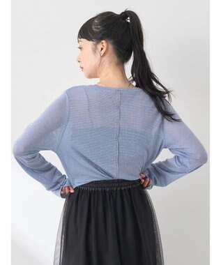 earth music&ecology ラメシアープルオーバー Blue