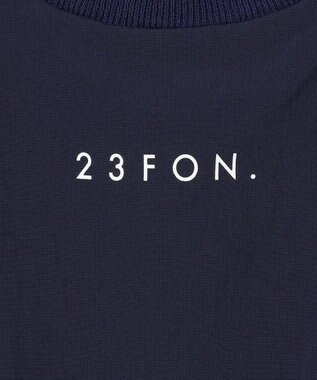 23区GOLF 【23Fondation/WOMEN】レイヤード風 コンビモックネック ネイビー系