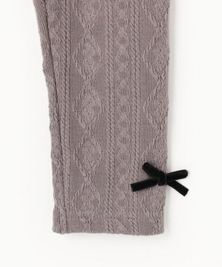 ANY KIDS ケーブルジャガードレギンス チャコール