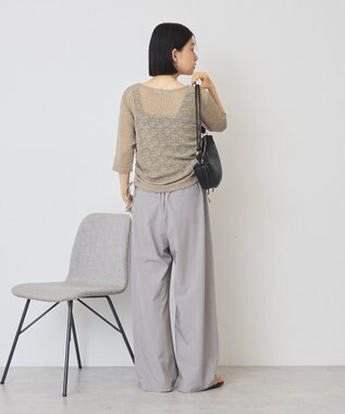 AMERICAN HOLIC レース5分袖カーディガン Beige