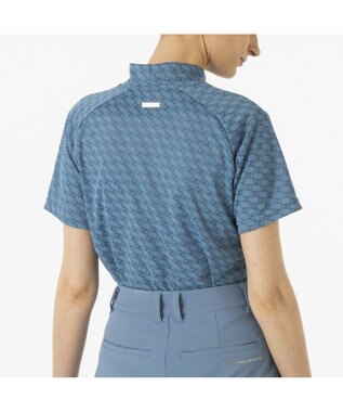 ZERO HALLIBURTON 【吸水速乾・UVケア】 ZHモノグラムモックネックTシャツ ZHG-W5S 82979 ライトブルー