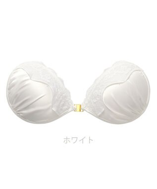 BRADELIS New York 【NuBra / ナチュラルタイプ】ヌーブラ・エアーライト クラリス デザインヌーブラ ストラップレス バックレス ホワイト