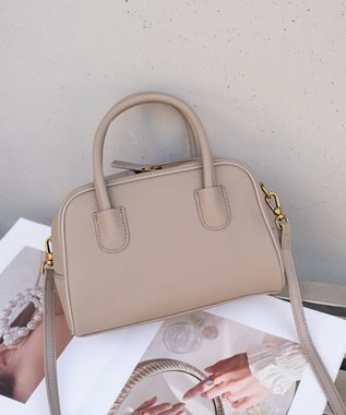style code [Lyrss/リルス]牛革　ボストンバッグ ベージュ