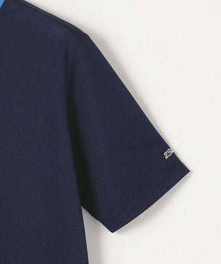 23区GOLF 【WEB限定】【MEN】【吸水速乾/UVケア】襟ロゴ モックネックシャツ ネイビー系