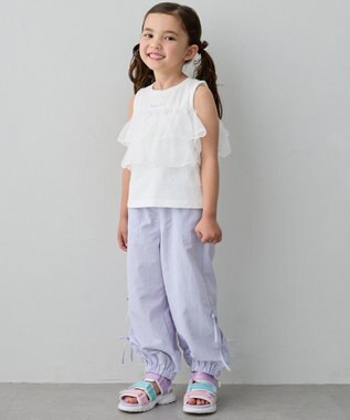 ANY KIDS 【新色追加】3WAY フリルドッキングTシャツ オフホワイト
