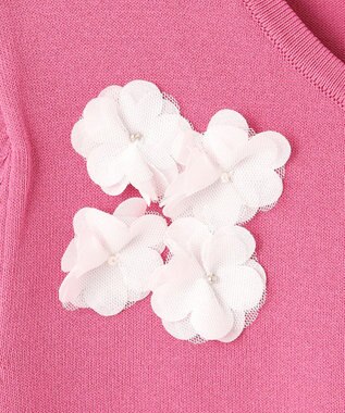 TOCCA FLOWER POP 半袖カーディガン ピンク系