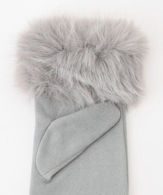 TOCCA 【百田夏菜子さん着用】FAKE SUEDE FUR HANDWARMER 手袋 ライトグレー系