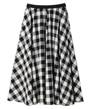 Green Parks ・ｆｕｒｒｙ　ｒａｔｅ　ギンガムバイアススカート Black