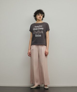 GRACE CONTINENTAL ルーズロゴTシャツ チャコール