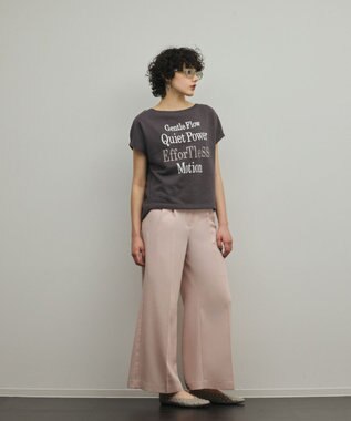 GRACE CONTINENTAL ルーズロゴTシャツ チャコール
