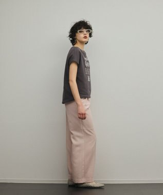 GRACE CONTINENTAL ルーズロゴTシャツ チャコール